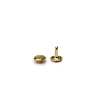 Szegecs kicsi, duplafejű, arany, 6 mm