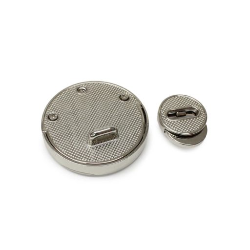 Kerek márványos zár, nikkel