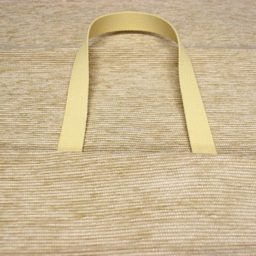 Bézs csíkos táska alapanyag, zsenília textil