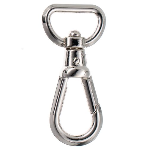 Karabiner, nikkel, 20 mm