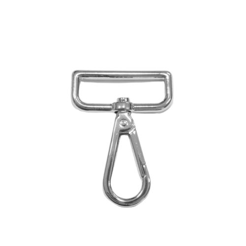 Lapos karabiner, nikkel, 40 mm