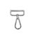 Lapos karabiner, nikkel, 40 mm