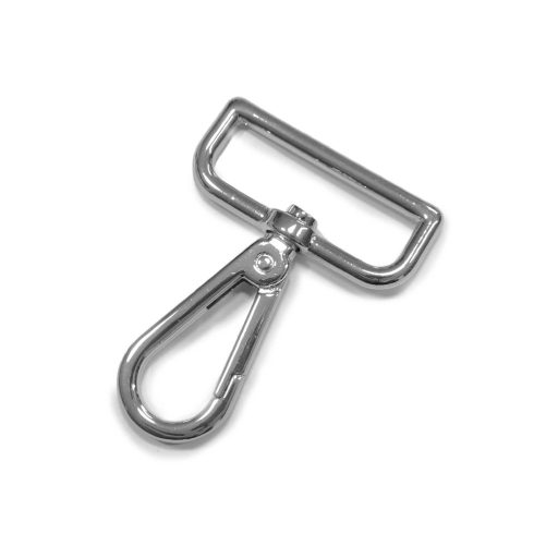 Lapos karabiner, nikkel, 40 mm