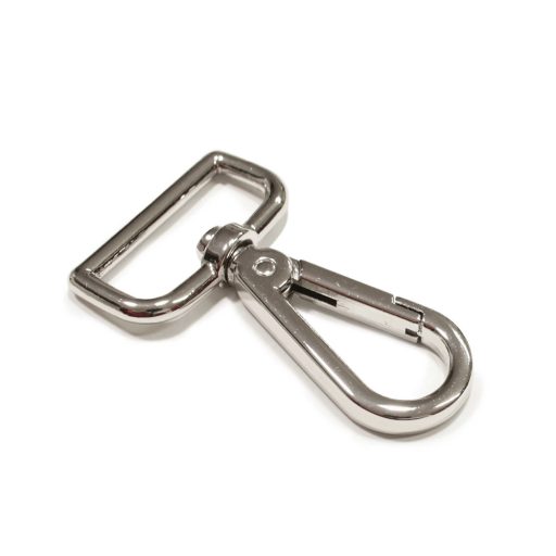 Lapos karabiner, nikkel, 40 mm