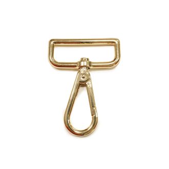 Lapos karabiner, arany, 40 mm