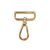 Lapos karabiner, arany, 40 mm