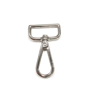 Lapos karabiner, nikkel, 30 mm