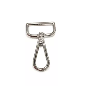 Lapos karabiner, nikkel, 30 mm