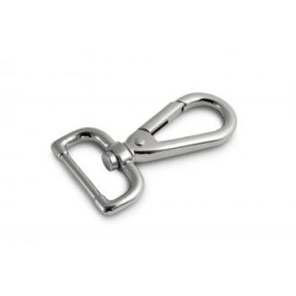 Lapos karabiner, nikkel, 20 mm