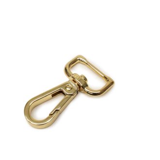 Lapos karabiner, arany, 20 mm