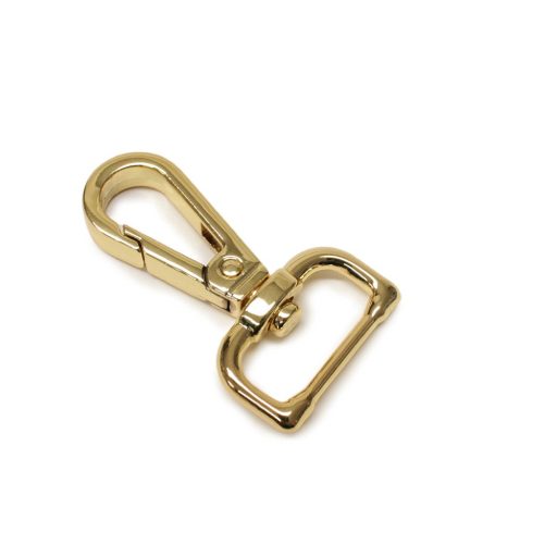 Lapos karabiner, arany, 20 mm