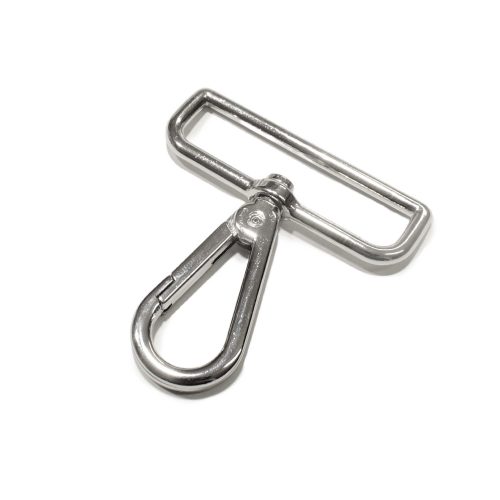 Lapos karabiner, nikkel, 50 mm