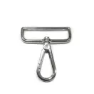 Lapos karabiner, nikkel, 50 mm