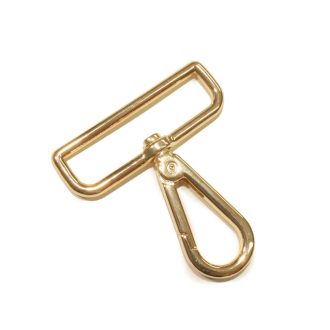 Lapos karabiner, arany, 50 mm