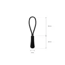 Zsinóros cipzár húzó, bézs