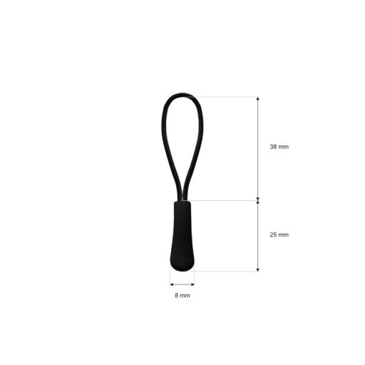 Zsinóros cipzár húzó, bézs