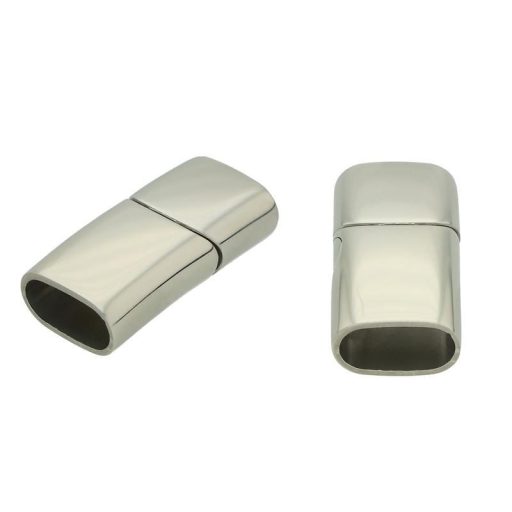 Mágneses karkötőkapocs, 10 mm, ezüst színű
