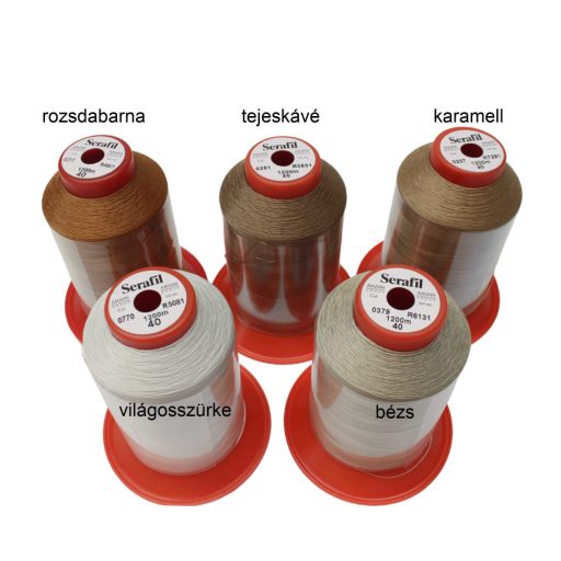 Bőrvarró cérna, zöld, 40-es, Serafil