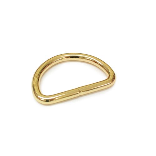Vas D karika, 40x25x5 mm, arany