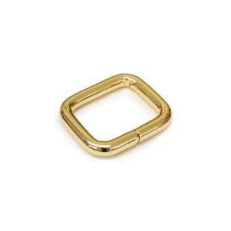 Vas téglalap fogótartó, arany, 25x20x5 mm