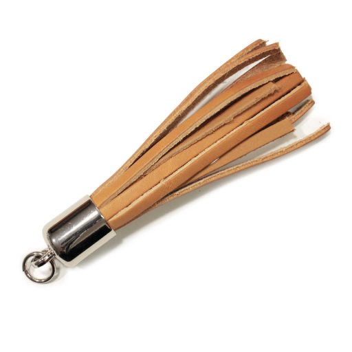 Hengeres táskadísz, karikával, nikkel, 16 mm