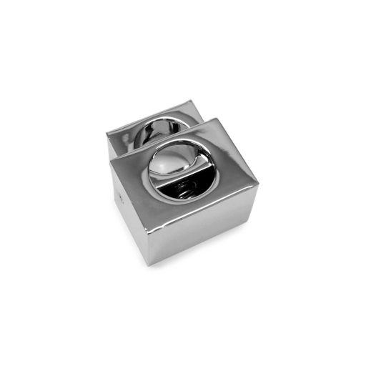 Rugós zsinórhúzó kocka, 2x8 mm-es zsinórhoz, nikkel