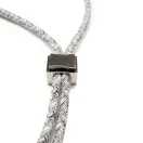 Rugós zsinórhúzó kocka, 2x8 mm-es zsinórhoz, nikkel