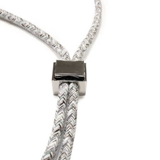 Rugós zsinórhúzó kocka, 2x8 mm-es zsinórhoz, nikkel