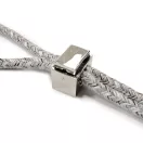Rugós zsinórhúzó kocka, 2x8 mm-es zsinórhoz, nikkel