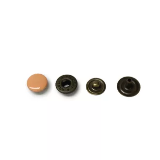   Kesztyű patent, réz alapú, barack rózsaszín fejjel, 8.8 mm