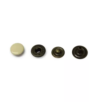Kesztyű patent, réz alapú, bézs színű fejjel, 8.8 mm