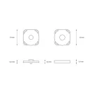 Lapos felvarrható mágneszár, nikkel, 18 x2 mm