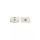 Lapos felvarrható mágneszár, nikkel, 18 x2 mm