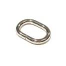 Vas ovális fogótartó, nikkel, 26x16x5 mm