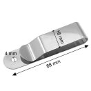 Pénzcsipesz, 16 x 68 mm, fekete nikkel