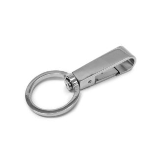 Karikás karabiner 30 mm, nikkel