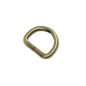 Vas D-karika, antik, 25 x 5 mm