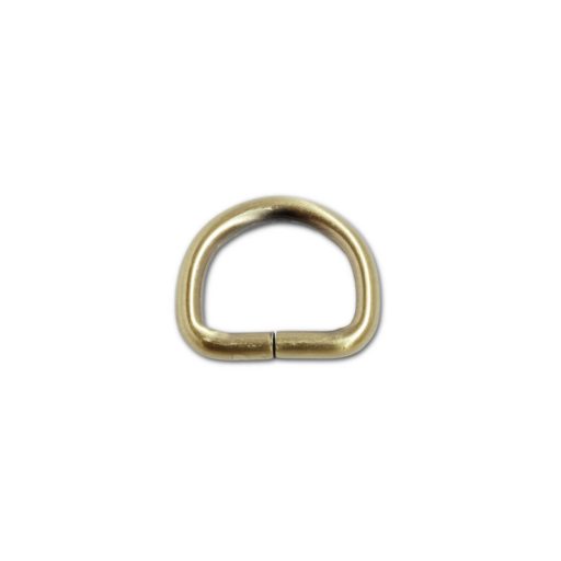 Vas D-karika, antik, 25 x 5 mm