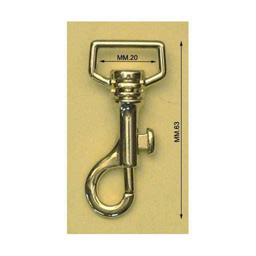 Kutya karabiner, 25 mm, antik