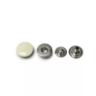 Fehér színű kesztyű patent, nikkel, 14 mm