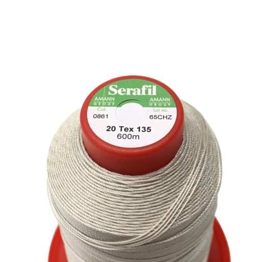 Bőrvarró cérna, karamell, 20-as, Serafil