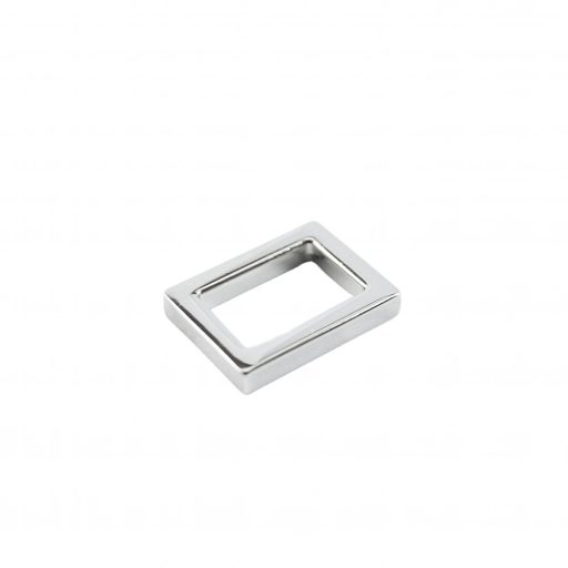 Zamak szögletes fogótartó, 15 mm, nikkel