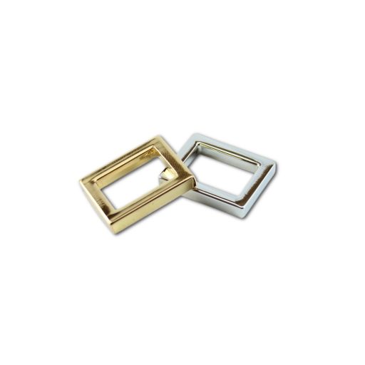 Zamak szögletes fogótartó, 15 mm, arany