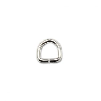 Vas D-karika, 12 x 3 mm, nikkel
