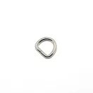 Vas D-karika, 12 x 3 mm, nikkel