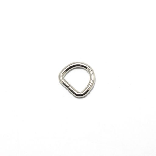 Vas D-karika, 12 x 3 mm, nikkel