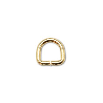Vas D-karika, 12 x 3 mm, arany