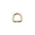 Vas D-karika, 12 x 3 mm, arany