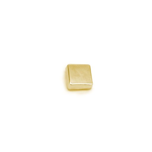 Négyzet alakú design szegecs, 9x9 mm, arany
