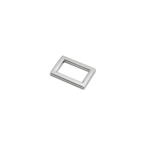 Zamak szögletes fogótartó, 25 mm, nikkel